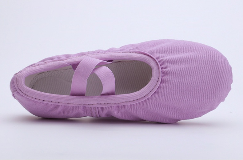 Breathable Purple Canvas Dance Shoes Non-slip Soft Ethnic Style_voghion.com
