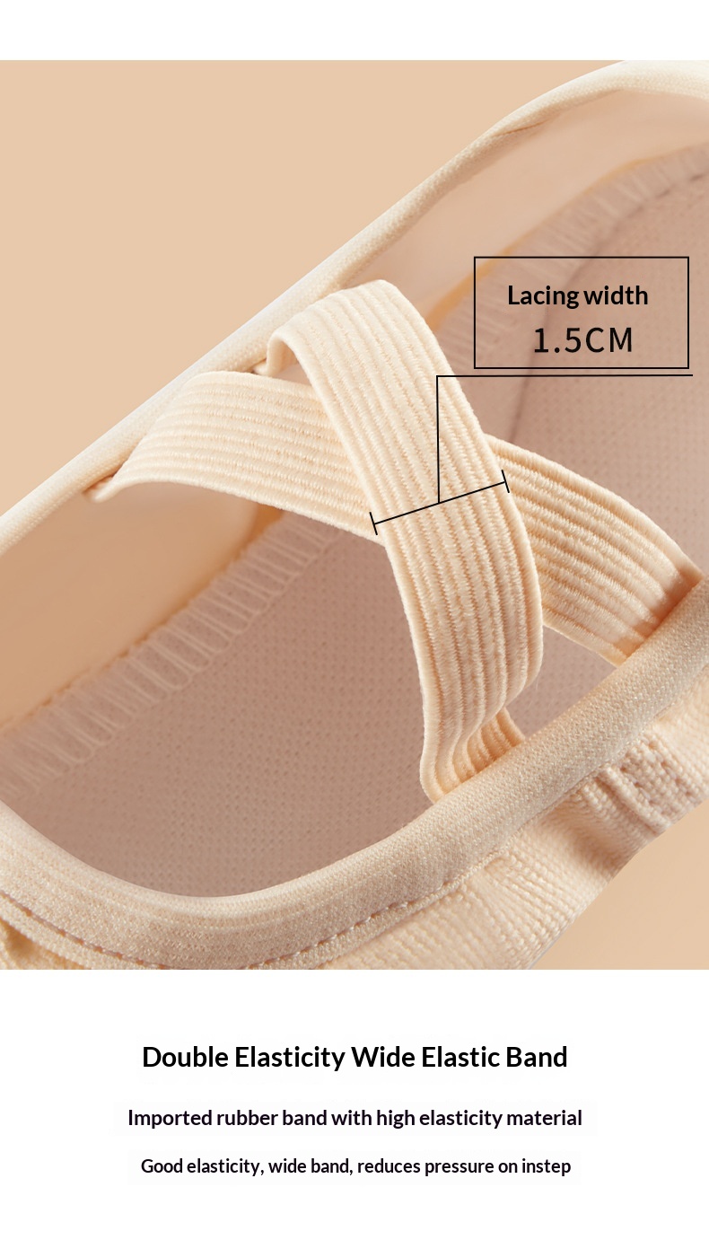 Ballet Dance Shoes For Children With Soft Sole And Leather Laces_voghion.com