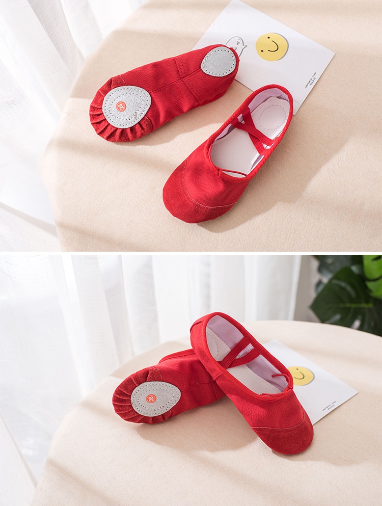 Ballettschuhe Für Mädchen Aus Canvas Für Tanztraining Atmungsaktiv_voghion.com