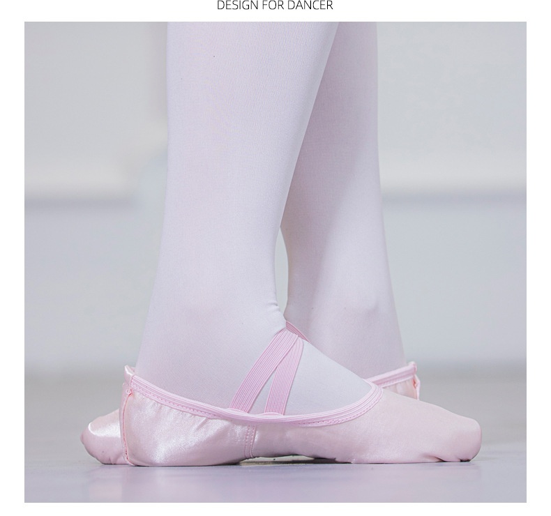Satin Ballet Dance Shoes For Adults Soft Sole For Performance_voghion.com