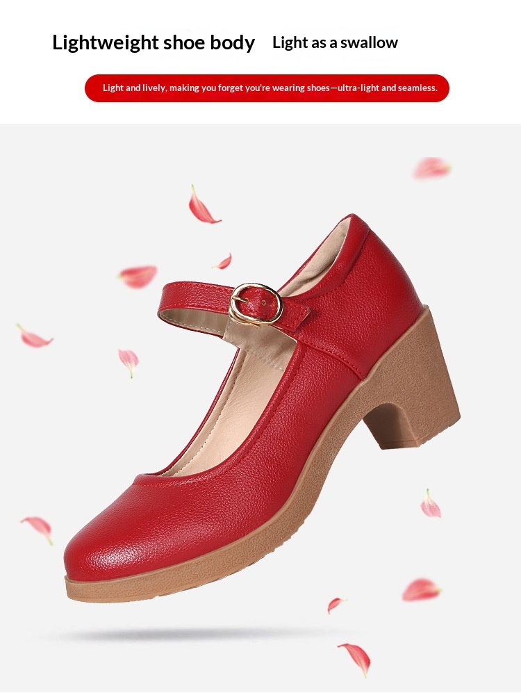 Comfortable Mid-heel Dance Shoes For Women Soft Sole Dancing Footwear_voghion.com