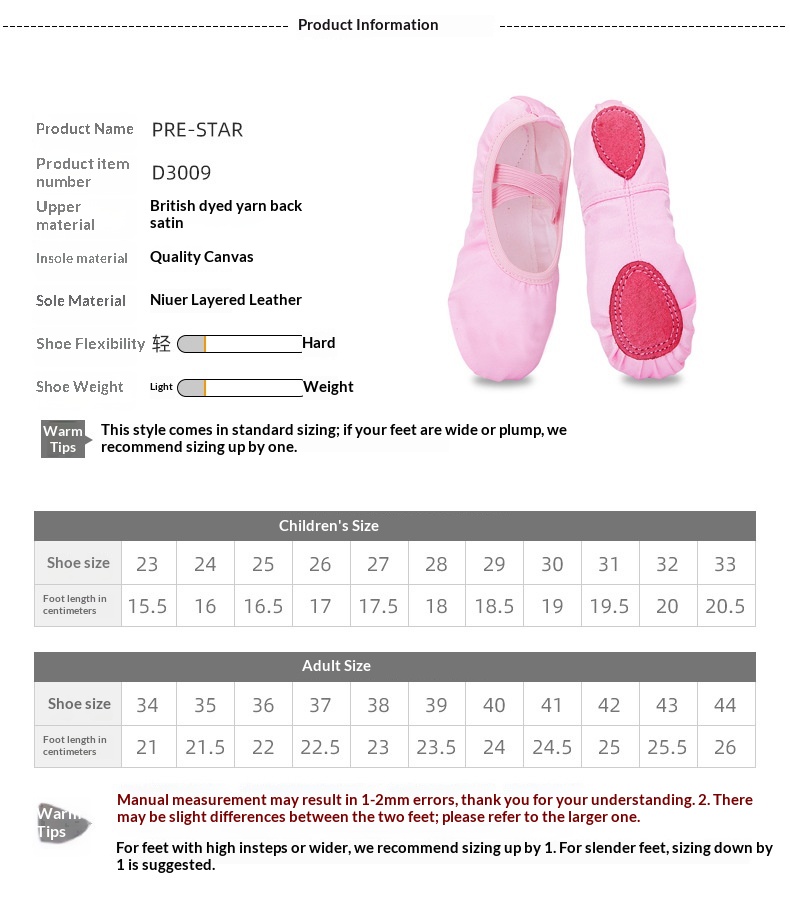 Satin Ballet Dance Shoes For Adults Soft Sole For Performance_voghion.com