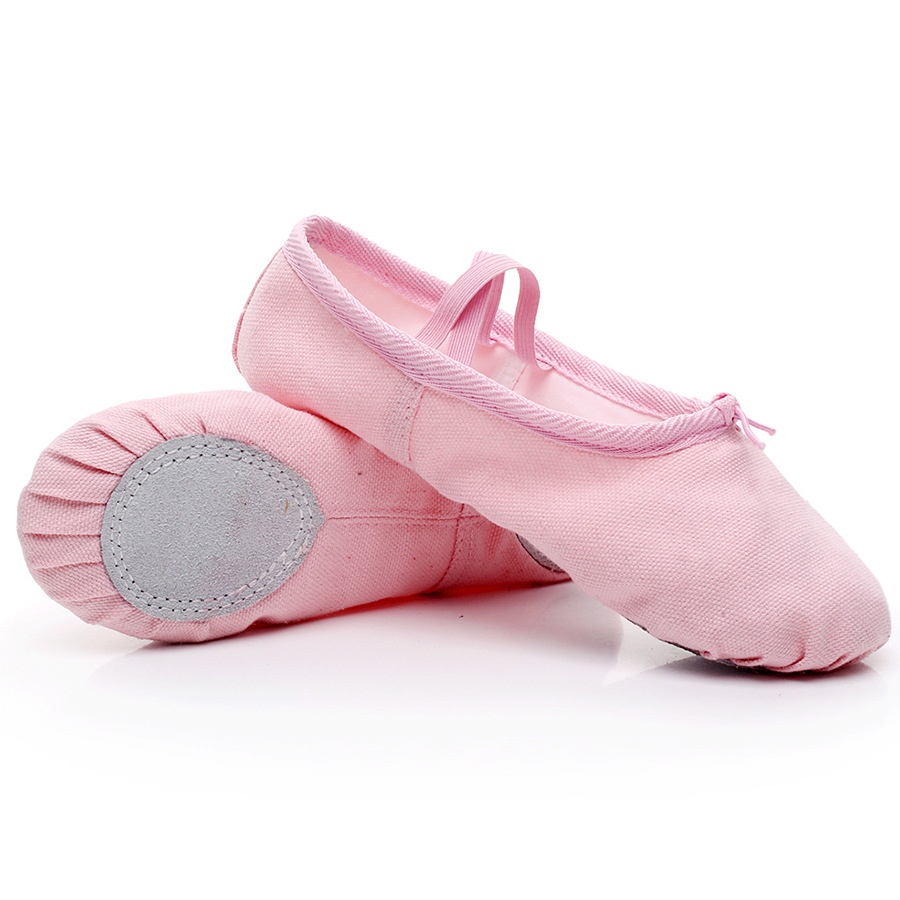 Sapatos de dança para adultos e crianças, com sola macia, para prática. Sapatos de ioga e balé em lona com estampa de pata de gato para meninas._voghion.com
