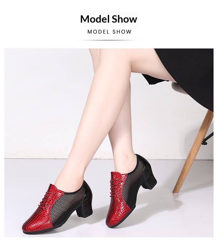 Dansschoenen van echt leer voor dames latijns balzaal dans_voghion.com