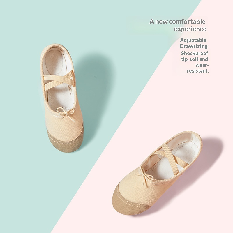 Dance Shoes Dance For Children, Soft-soled Practice Ballet Leather Lace-up Shoes, Chinese Dance Training Shoes Factory_voghion.com