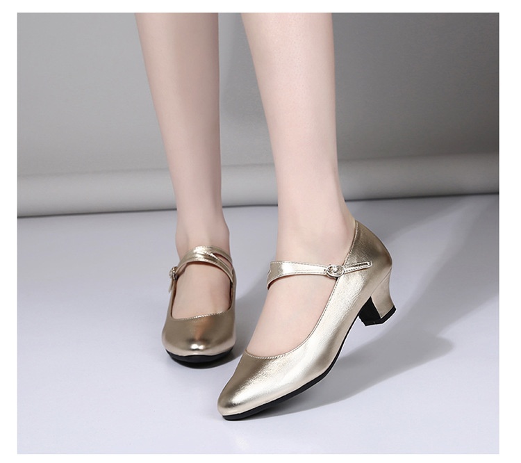 Latijnse dansschoenen voor dames met zachte zool en hak_voghion.com