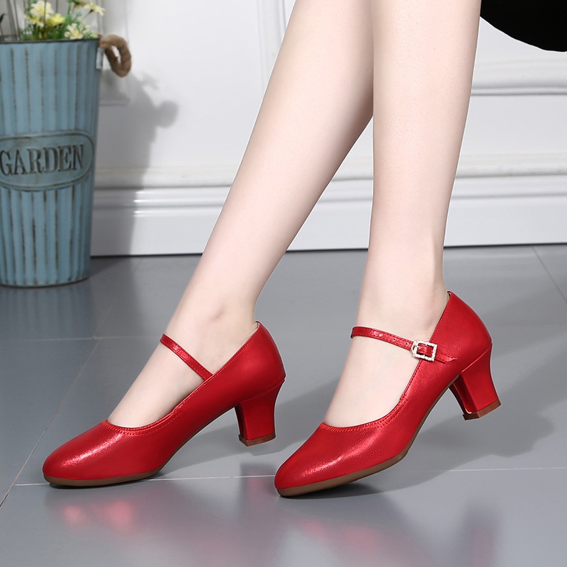 Dance Shoes New Cross-border Square Women's Shoes, Modern Dance And Ballroom Performance Shoes_voghion.com