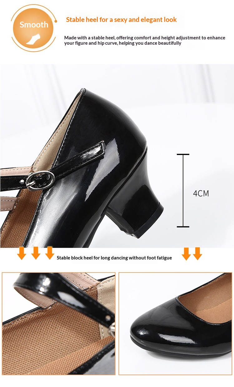 Latijnse dansschoenen voor dames met zachte zool en hak_voghion.com