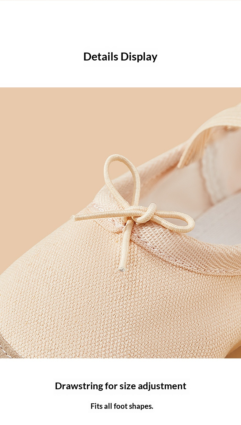 Ballet Dance Shoes For Children With Soft Sole And Leather Laces_voghion.com
