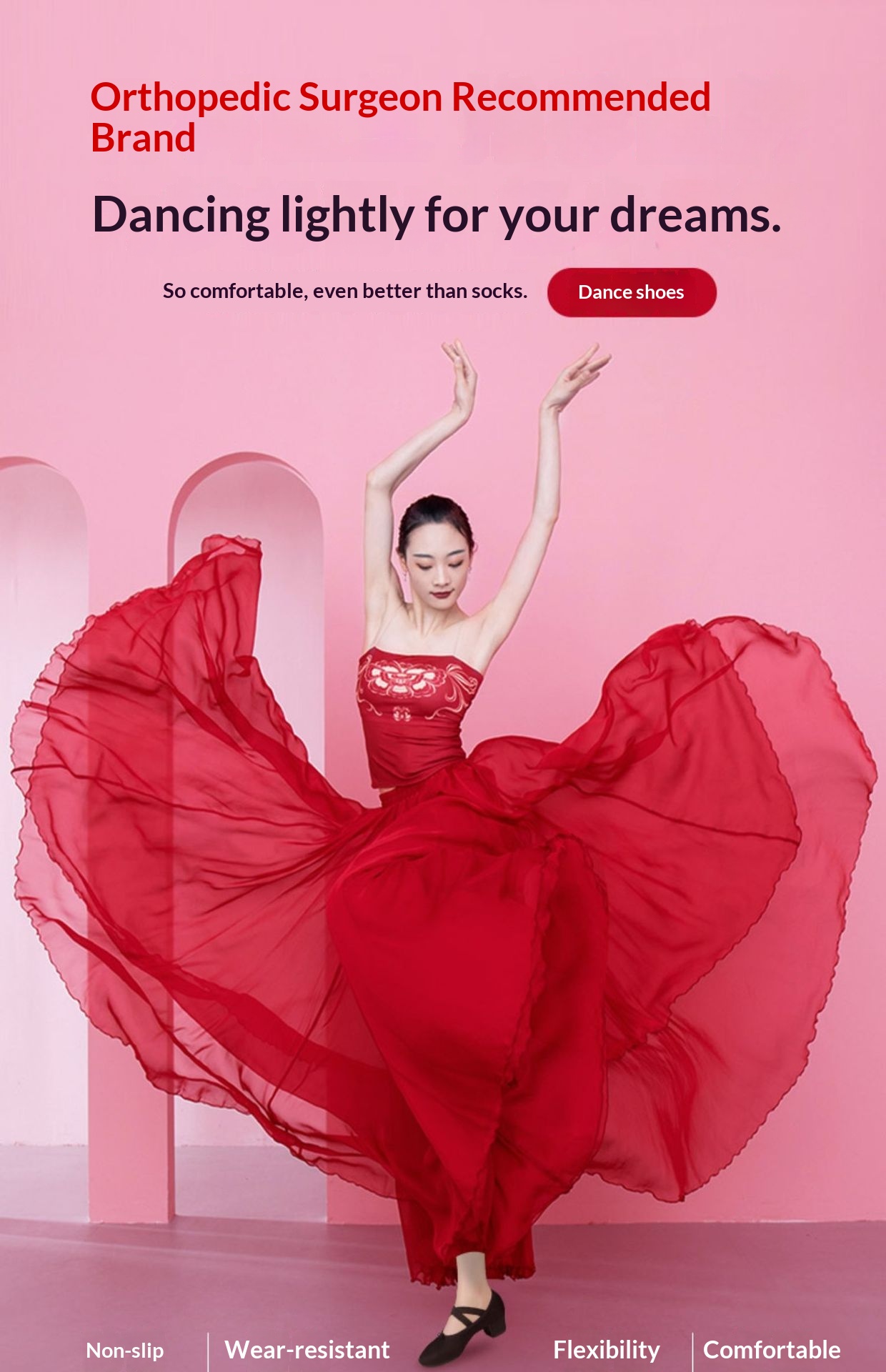 Breathable Women's Dance Shoes For Modern Ballet And Belly Dance_voghion.com