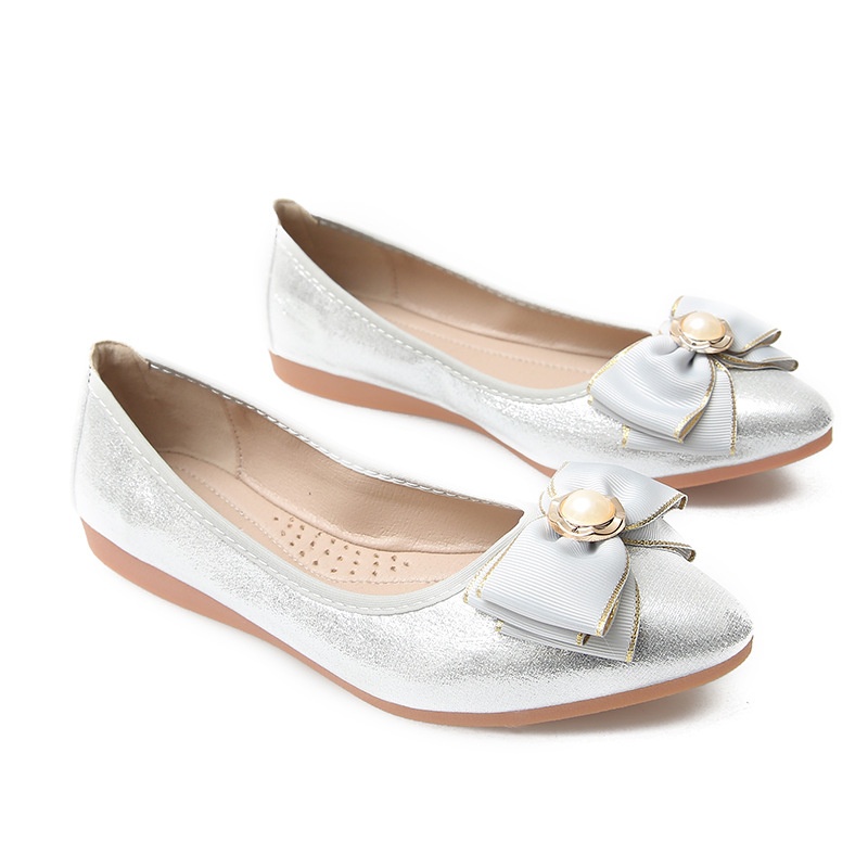 Tanzschuhe, flach, einzeln, für Damen, Neuheiten Frühling/Herbst 2021, Feenschuhe für Mütter, Perlen-Abendschuhe, flacher Schaft, weiche Sohle, Oma-Schuhe_voghion.com