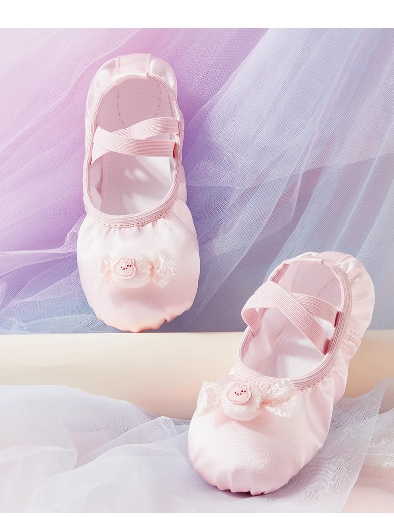 Sapatilhas de ballet para menina com sola macia para treino_voghion.com