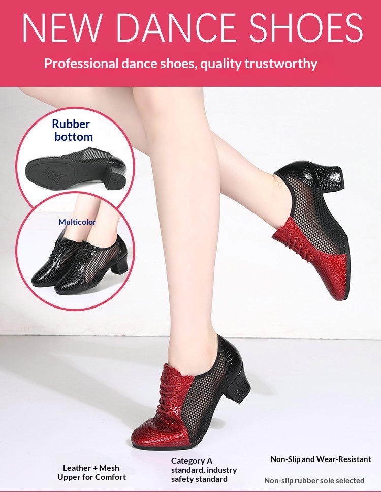 Dansschoenen van echt leer voor dames latijns balzaal dans_voghion.com