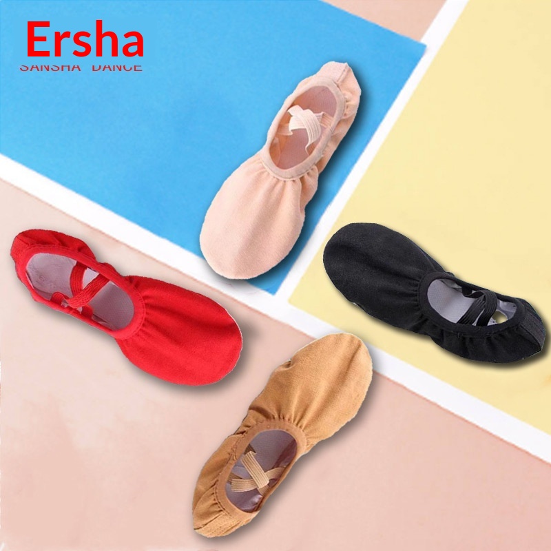 Chaussures de danse souples en trois parties pour femmes, vente en gros, chaussures de yoga et de ballet chinoises, chaussures de danse en cuir pour enfants_voghion.com