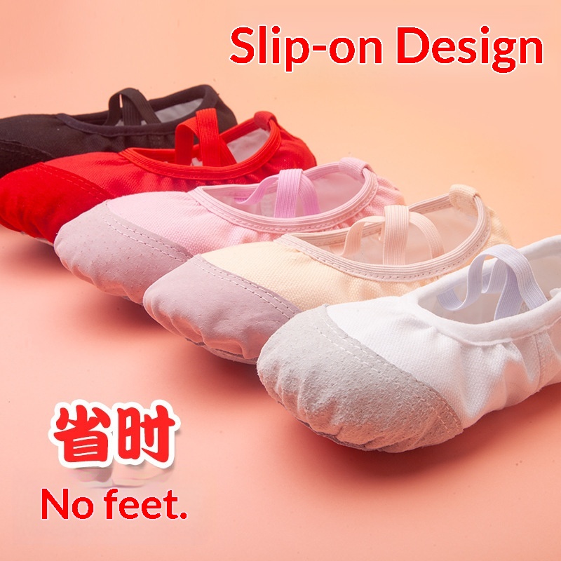 Dance Shoes For Children Girls Soft Sole Practice Kitten Claw No-Tie Boys Chinese Ballet Leather Toe Dance Shoes_voghion.com