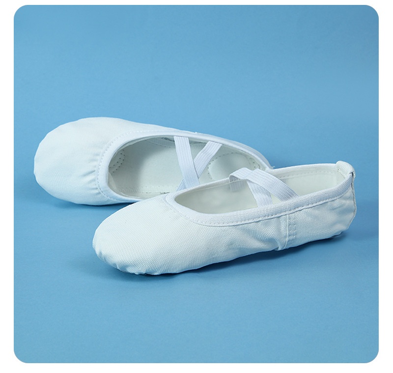 Chaussons de danse enfant blancs souples pour ballet et école_voghion.com