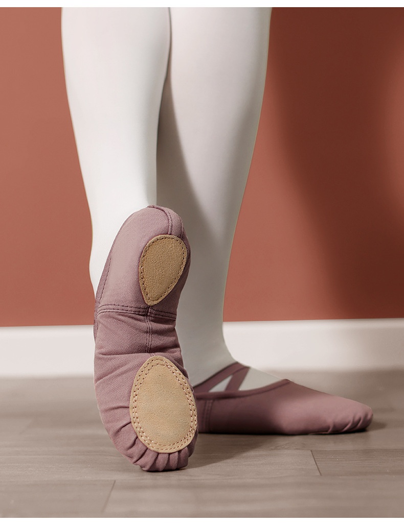 Sapatilhas de ballet para crianças e adultas com sola macia_voghion.com