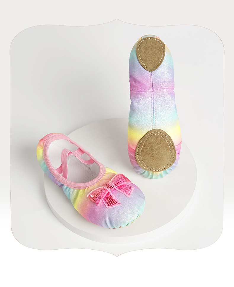 Sapatilhas de ballet para menina com sola macia e pata gato_voghion.com