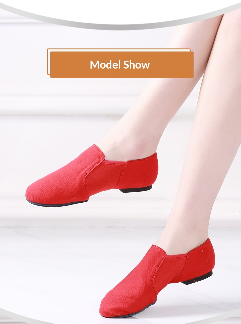 Damen Tanzschuhe Mit Elastischem Stoff Und Weicher Sohle Für Jazz_voghion.com