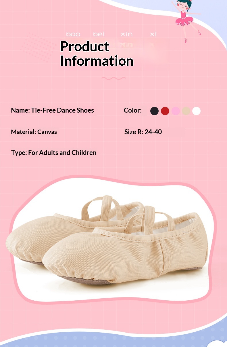 Balletschoenen voor kinderen met zachte zool voor yoga en dans wit_voghion.com