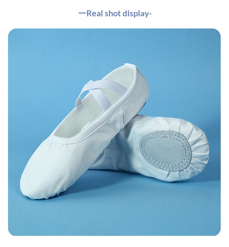 Chaussons de danse enfant blancs souples pour ballet et école_voghion.com