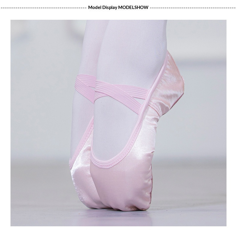 Satin Ballet Dance Shoes For Adults Soft Sole For Performance_voghion.com