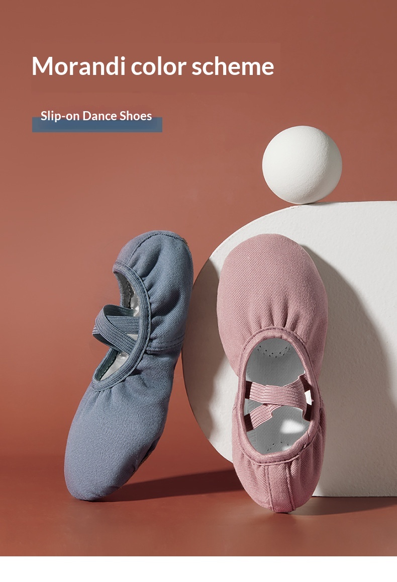 Sapatilhas de ballet para crianças e adultas com sola macia_voghion.com