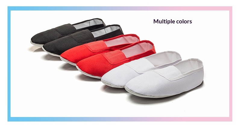 Sapatos de dança para adultos e crianças, ginástica, balé e ioga, com sola macia e formato de pata de gato, brancos, ideais para professores de dança._voghion.com