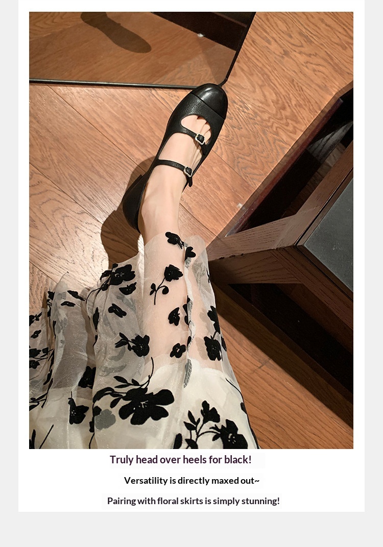Mary Jane Dance Shoes Round Toe Flat Ballet Flats Casual Style_voghion.com