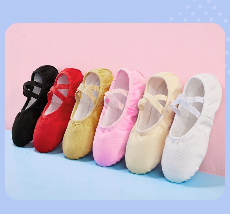 Balletschoenen voor kinderen met zachte zool voor yoga en dans wit_voghion.com