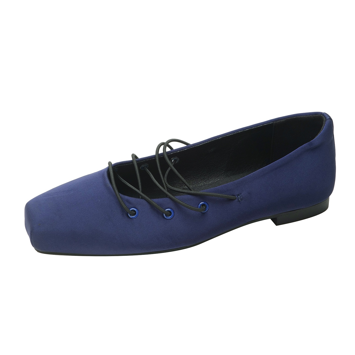 Sapatos de dança estilo coreano em cetim, modelo 2026, sapatos baixos retrô de bico quadrado, sapatilhas estilo Mary Jane para mulheres._voghion.com