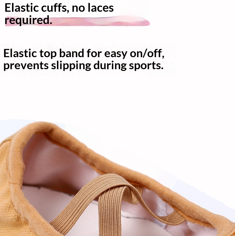 Ballettschuhe Für Kinder Mit Weicher Sohle Elastisch Ohne Schnürung_voghion.com