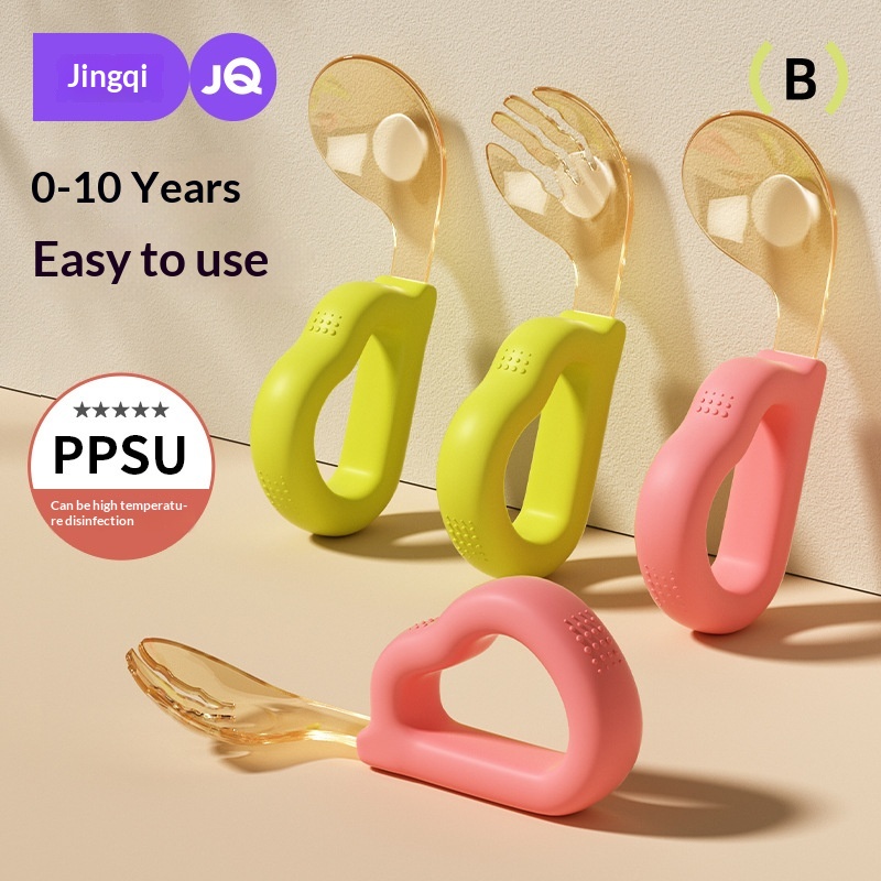 Baby Feeding Utensils Set - Self-feeding Training Fork And Spoon_voghion.com