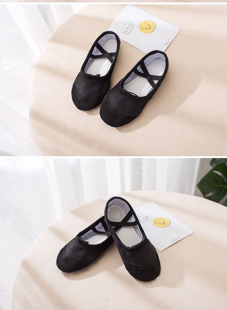 Ballettschuhe Für Mädchen Aus Canvas Für Tanztraining Atmungsaktiv_voghion.com