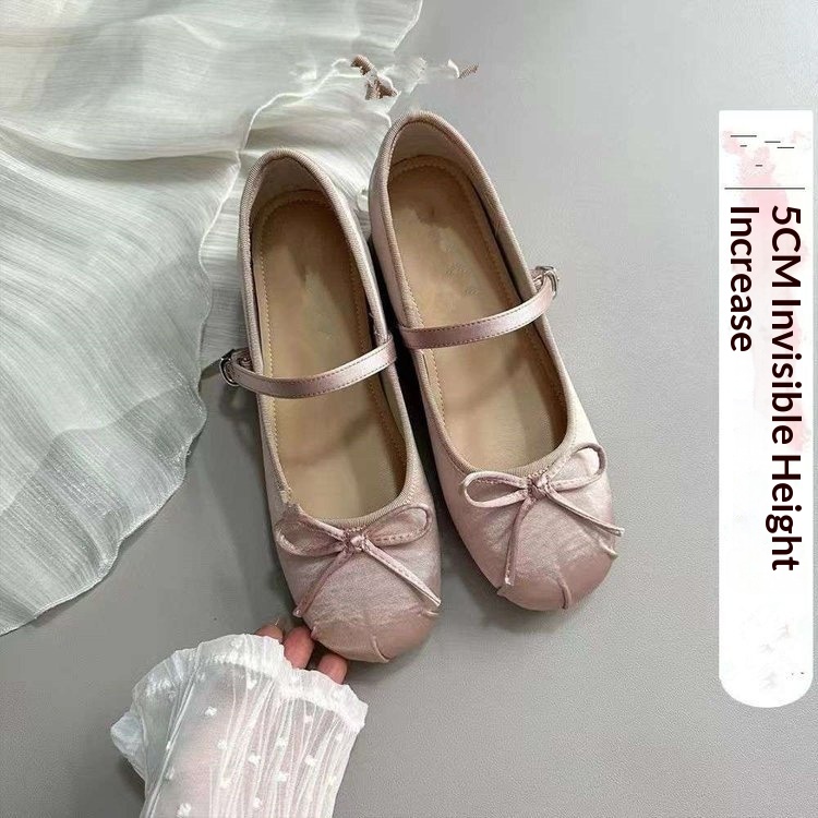 Elegant Satin Ballet Flats With Bowknot For Outdoor Dance Style_voghion.com