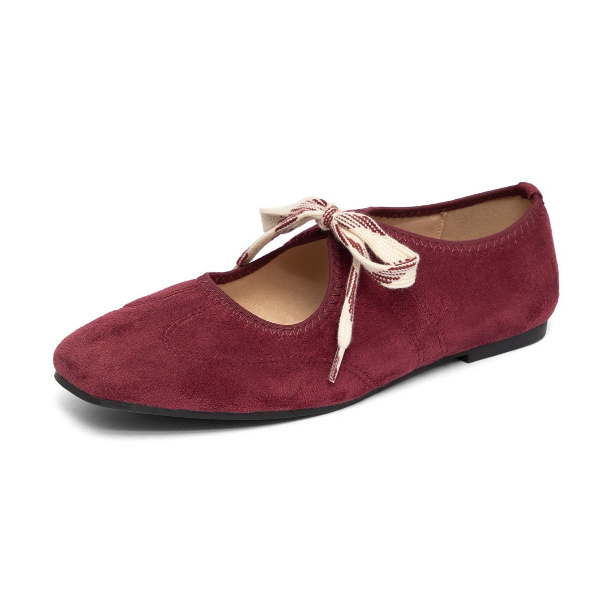 Dance Shoes Women's Foreign Trade Cross-Border Flat Huidong County Daling Fashion Ballet Shoes, Comfortable Square-Toed Flats_voghion.com