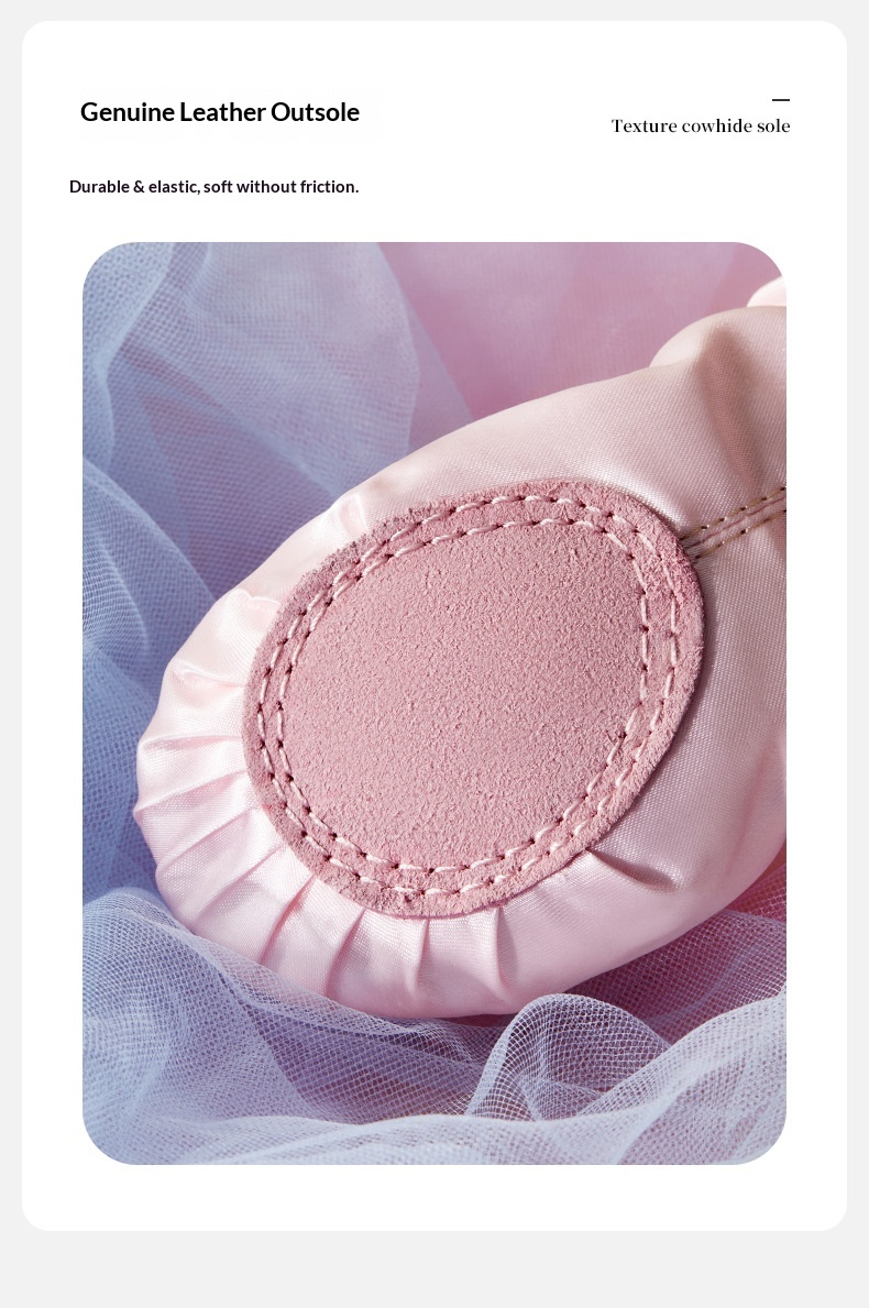 Chaussons de danse fille avec papillon et semelle souple_voghion.com