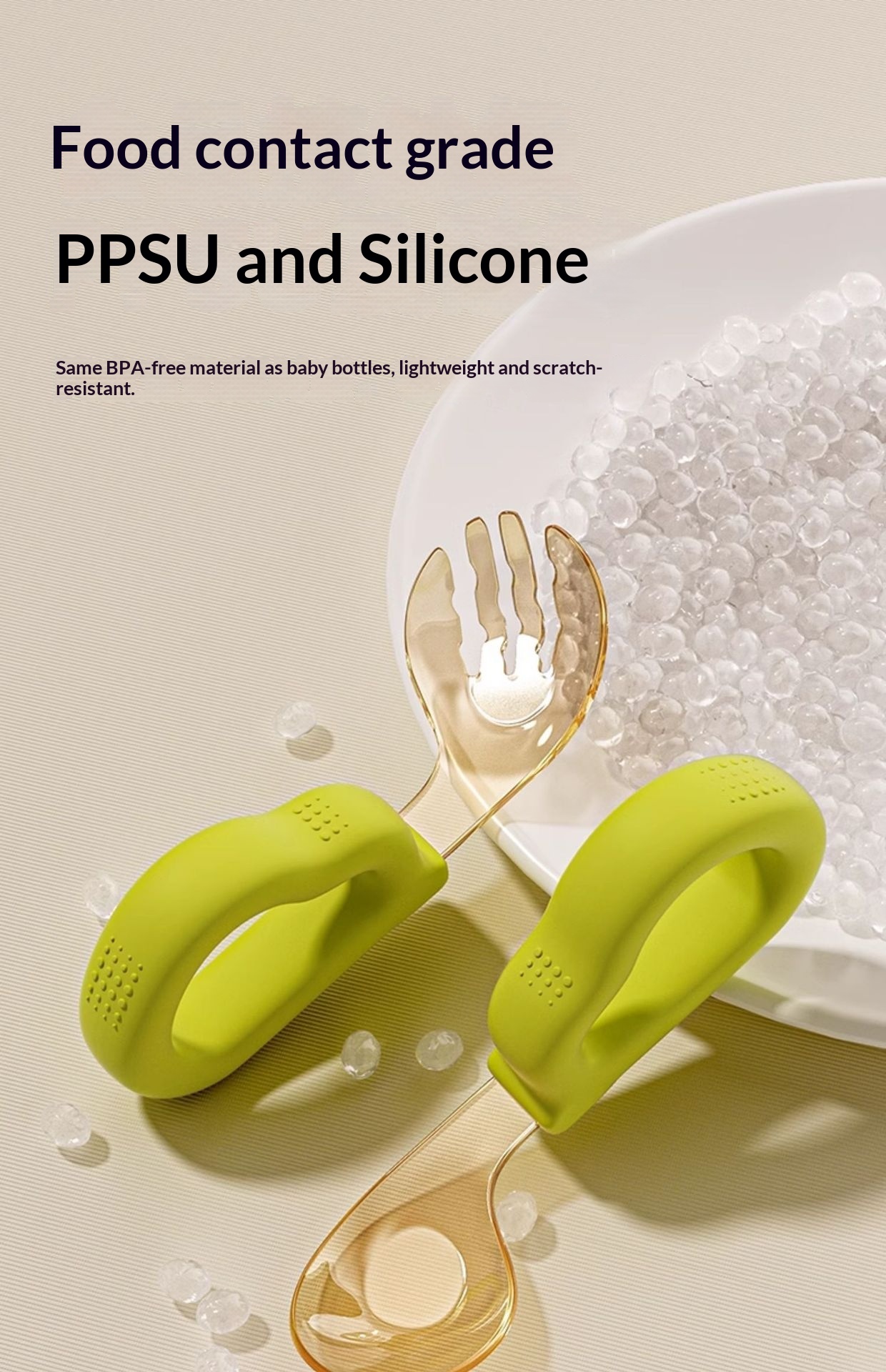 Baby Feeding Utensils Set - Self-feeding Training Fork And Spoon_voghion.com