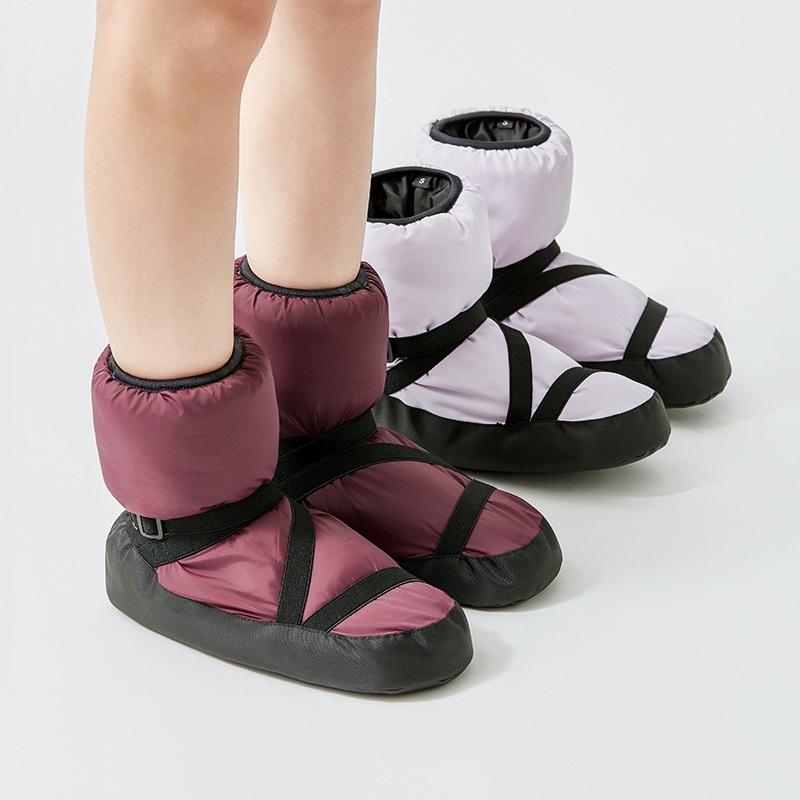 Dance Shoes 0109 New Style Lace-up Thickened And Lined With Fleece, Dance Shoes, Ballet Practice Warm Boots, Cotton Shoes For Figure_voghion.com