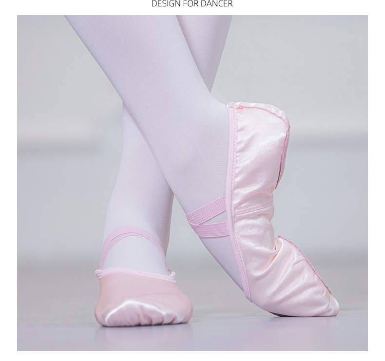 Satin Ballet Dance Shoes For Adults Soft Sole For Performance_voghion.com