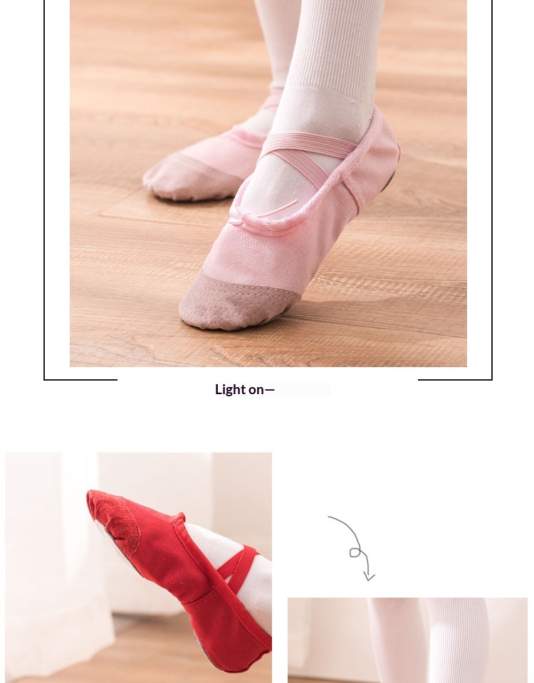 Ballettschuhe Für Mädchen Aus Canvas Für Tanztraining Atmungsaktiv_voghion.com