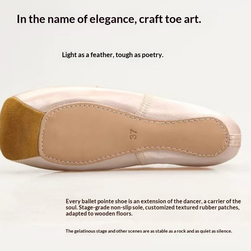 Sapatilhas de dança Cross-Border Ballet para meninas, com tiras, em cetim, para prática de balé e dança infantil._voghion.com