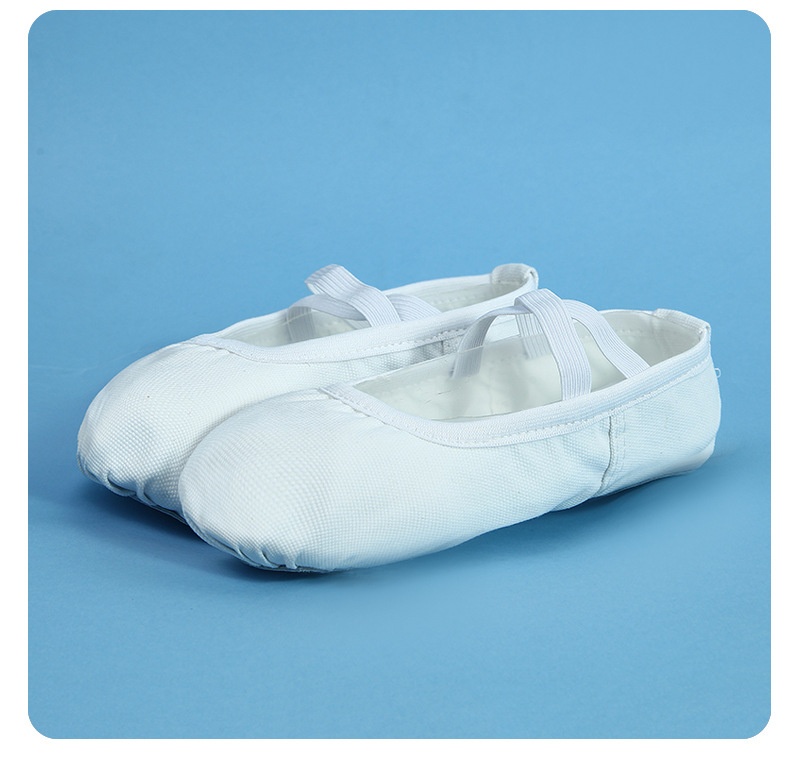 Chaussons de danse enfant blancs souples pour ballet et école_voghion.com