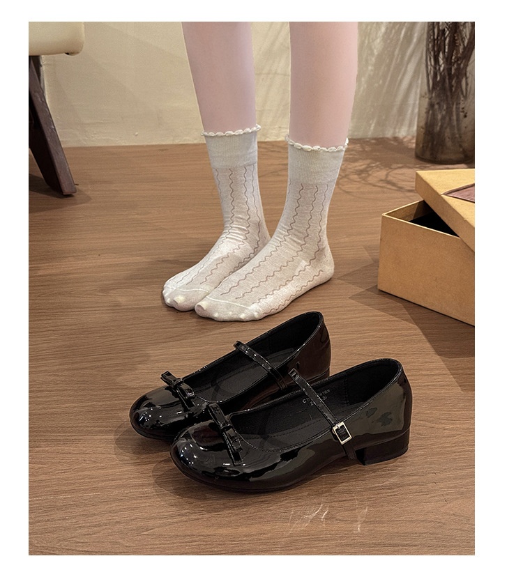 Eleganta mary jane dansskor för dam platta ballerinaskor_voghion.com