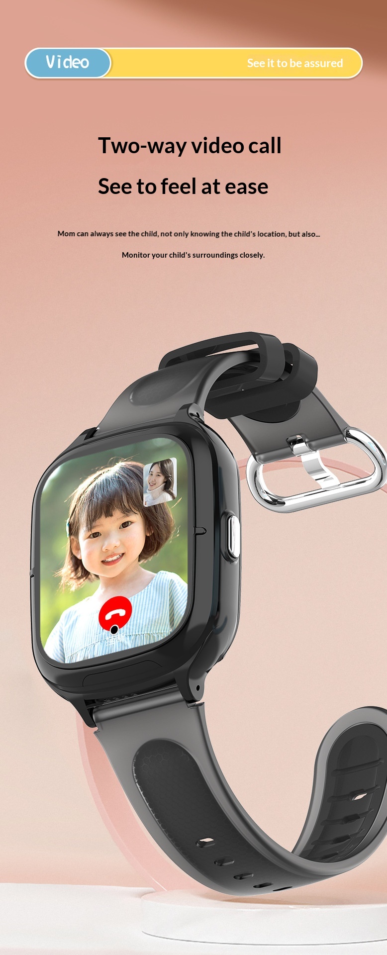 DF55 Kinder-Smartwatch mit Smartphone, wasserdicht, präziser Ortung, SOS-Funktion und Kartenfach_voghion.com