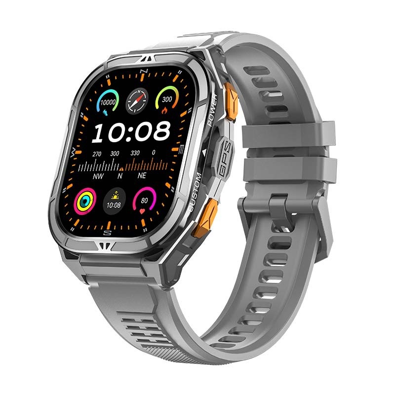 Cross-border X5 Smart Watch 1.96 Large Screen Suitable For Outdoor Climbing All-day Monitoring Heart Rate Trend And Data_voghion.com