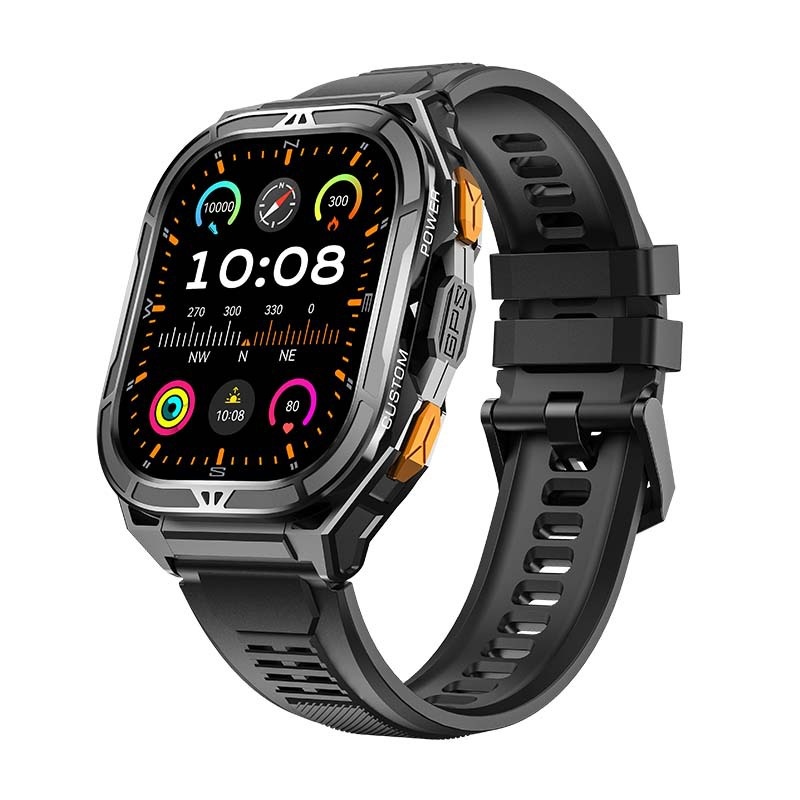 Cross-border X5 Smart Watch 1.96 Large Screen Suitable For Outdoor Climbing All-day Monitoring Heart Rate Trend And Data_voghion.com