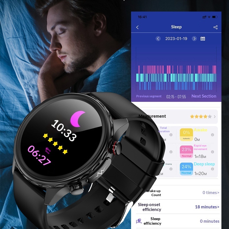 E410 Smart Bracelet Pressure ECG Blood Heart Rate Snoring Low Oxygen Reminder H Sleep Watch_voghion.com