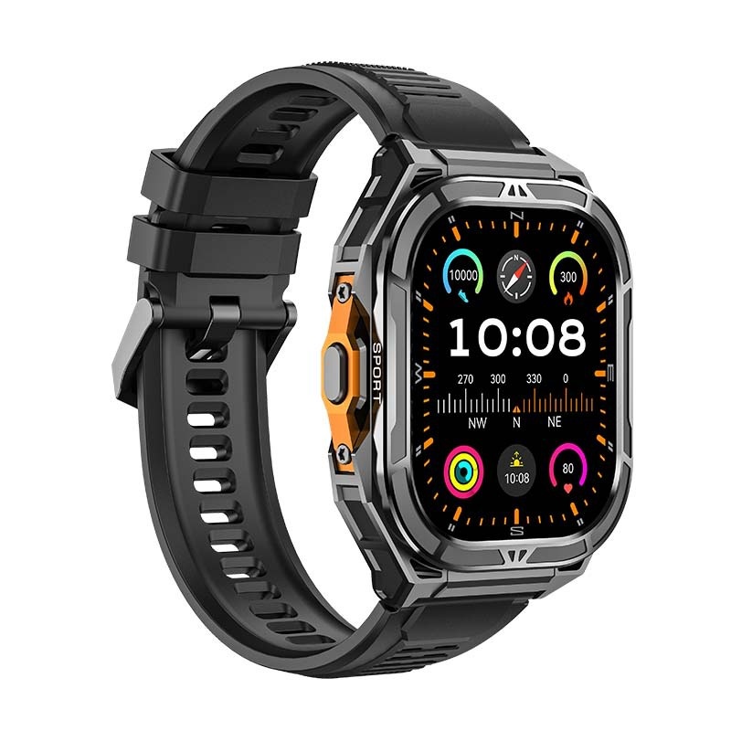Cross-border X5 Smart Watch 1.96 Large Screen Suitable For Outdoor Climbing All-day Monitoring Heart Rate Trend And Data_voghion.com