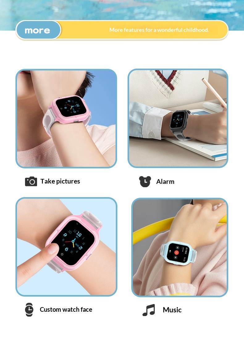 DF55 Kinder-Smartwatch mit Smartphone, wasserdicht, präziser Ortung, SOS-Funktion und Kartenfach_voghion.com